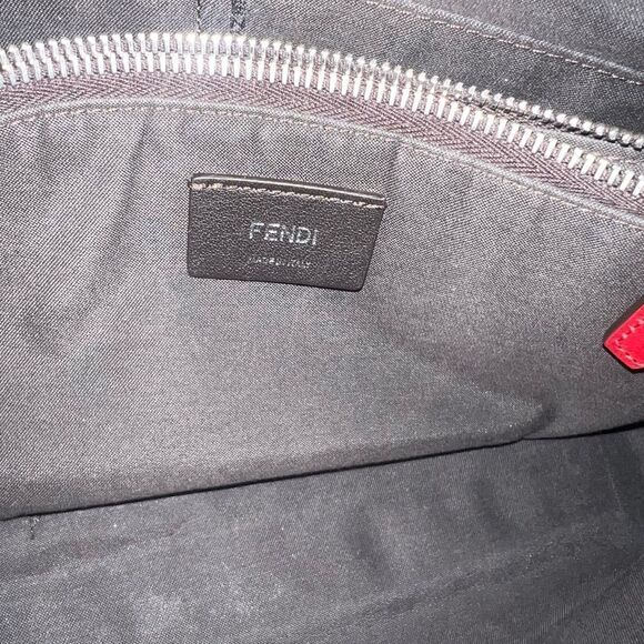 Fendi Small By The Way Red With FF Embossed Handles - Picture 7 of 13